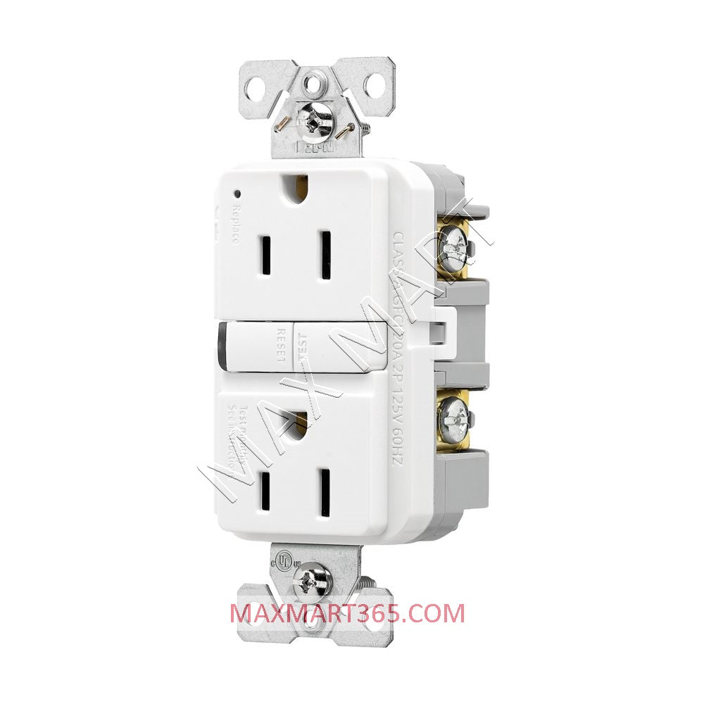 Eaton ETN 15A 15Amp Slim GFCI 125V Tamper-Resistant TR Receptacle Outlet Plug