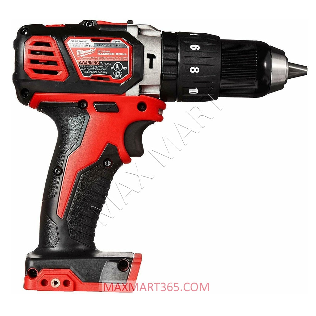 Milwaukee 2607-20 M18 Cordless Compact 1/2-inch Hammer Drill/Driver (Tool Only)