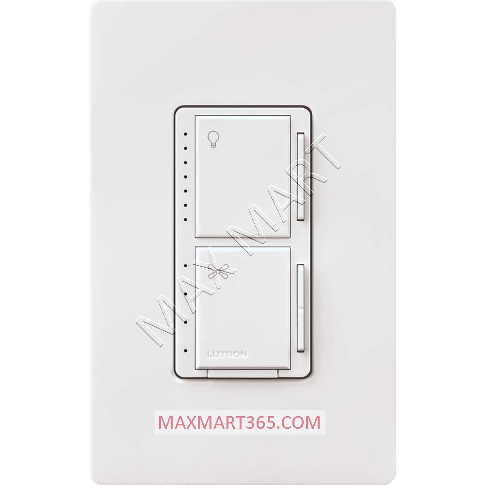 Lutron Maestro Fan Control and Light Dimmer for Dimmable LED and Incandescent Bulbs - White MACL-LFQH-WH