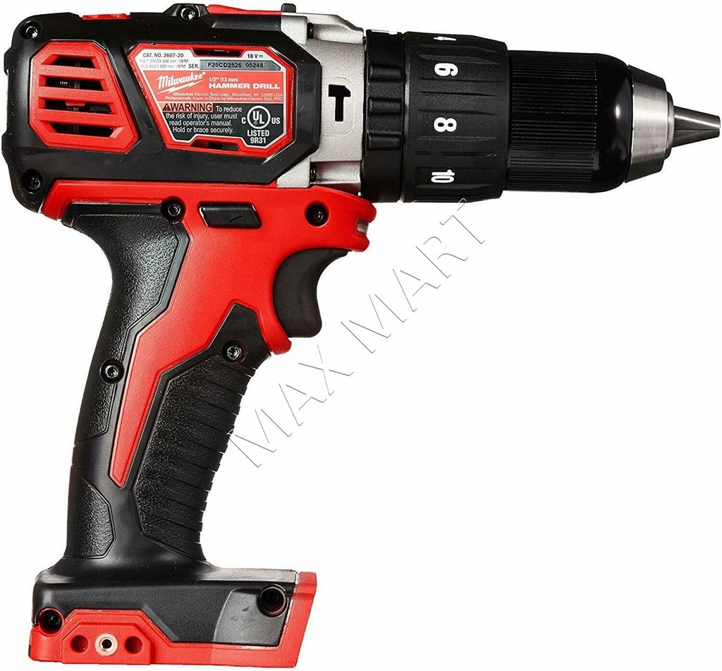 Milwaukee 2607-20 M18 Cordless Compact 1/2-inch Hammer Drill/Driver (Tool Only)