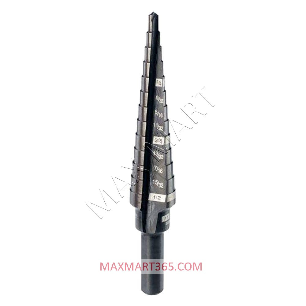 Milwaukee #1 Black Oxide Step Drill Bit 1/8-inch - 1/2-inch (13-Steps) 48-89-9201