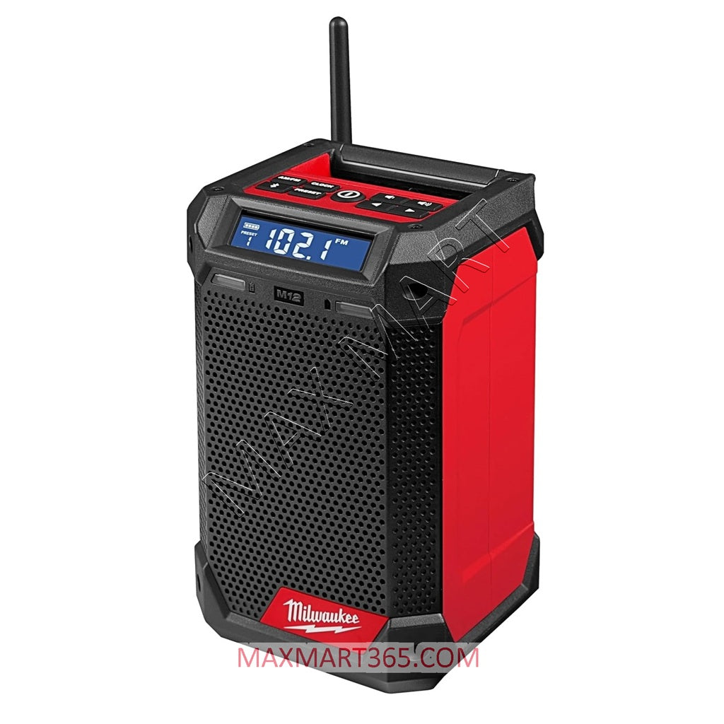 Milwaukee 2951-20 M12 Cordless Bluetooth/AM/FM Jobsite Radio and Charger (Tool Only)