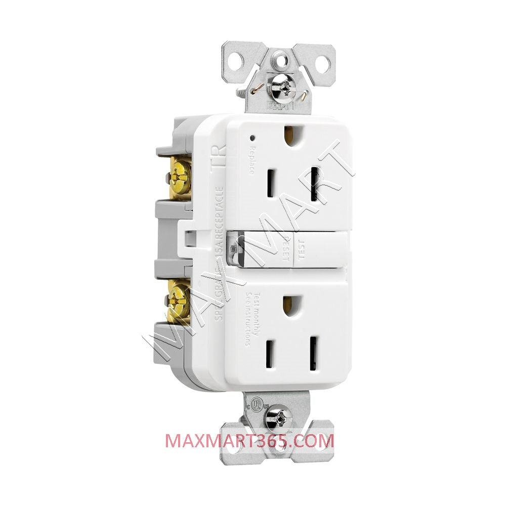 Eaton ETN 15A 15Amp Slim GFCI 125V Tamper-Resistant TR Receptacle Outlet Plug