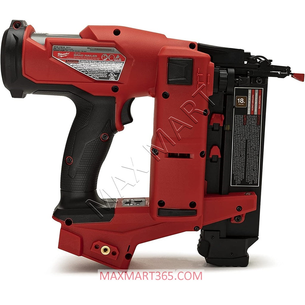 Milwaukee 2746-20 M18 FUEL Brushless Cordless Gen-2 18-Gauge 18ga Brad Nailer (Tool Only)
