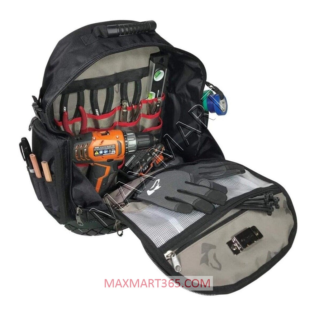 Husky 16-inch Pro Tool Backpack Waterproof - 36 Pockets