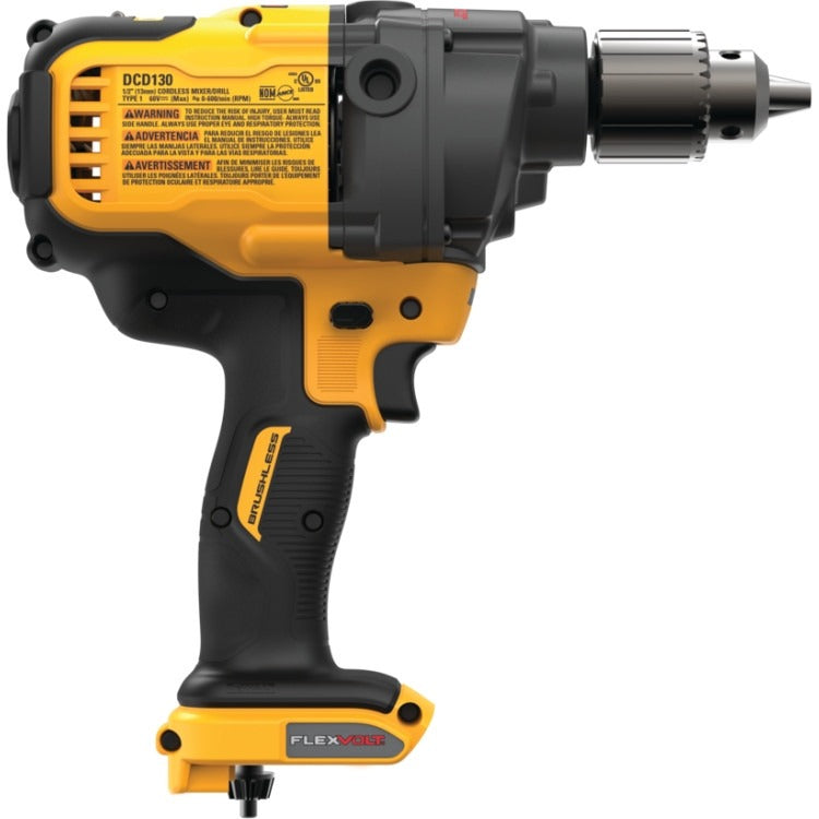 DEWALT DCD130B 60V FLEXVOLT Cordless Brushless 1/2-inch Mixer/Drill w/ E-Clutch System (Tool Only)