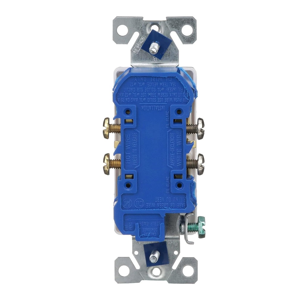 Eaton TR1107W 15Amp Tamper Resistant TR Duplex Receptacle Outlet Plug - White