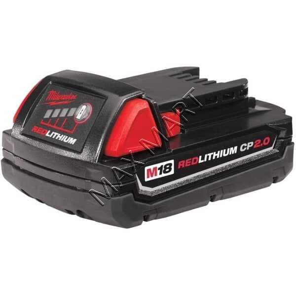 Milwaukee M18 18V Lithium-Ion Compact (CP) 2.0Ah 2Ah Battery 48-11-1820