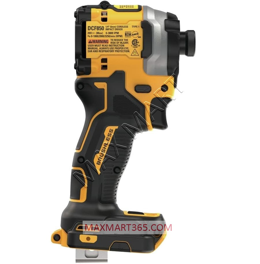 DEWALT DCF850B 20V ATOMIC Brushless Cordless 3-Speed Impact Driver (Tool Only)
