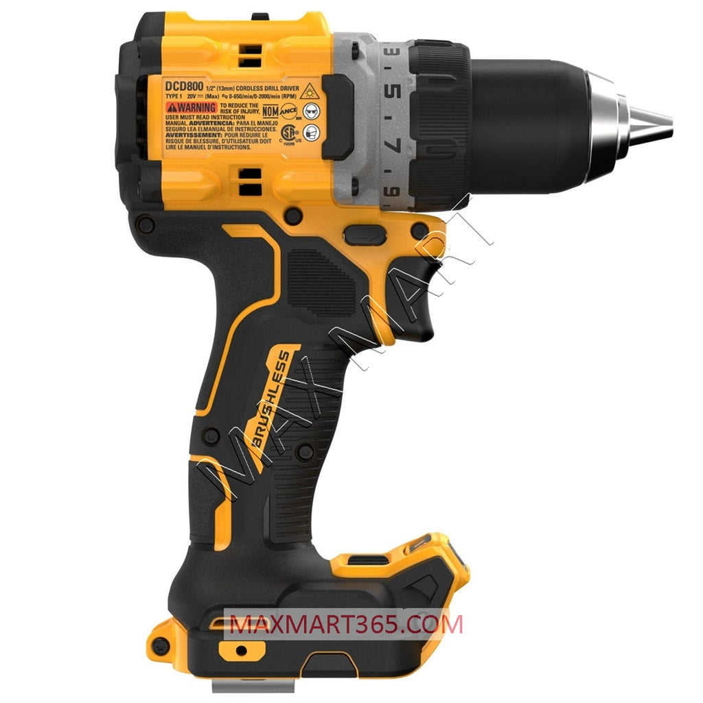 DEWALT DCD800B 20V XR Cordless Brushless 1/2-inch Drill/Driver (Tool Only)