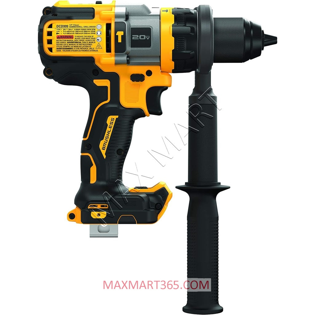 DEWALT DCD999B 20V FLEXVOLT Brushless Cordless 1/2-inch 3-Speed Hammer Drill/Driver (Tool Only)