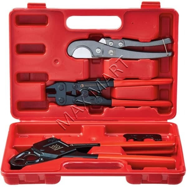 WATERLINE CrimpRite 1/2-in to 1-in PEX/PVC Combo Angle Crimping Tools Kit - 3 Pieces