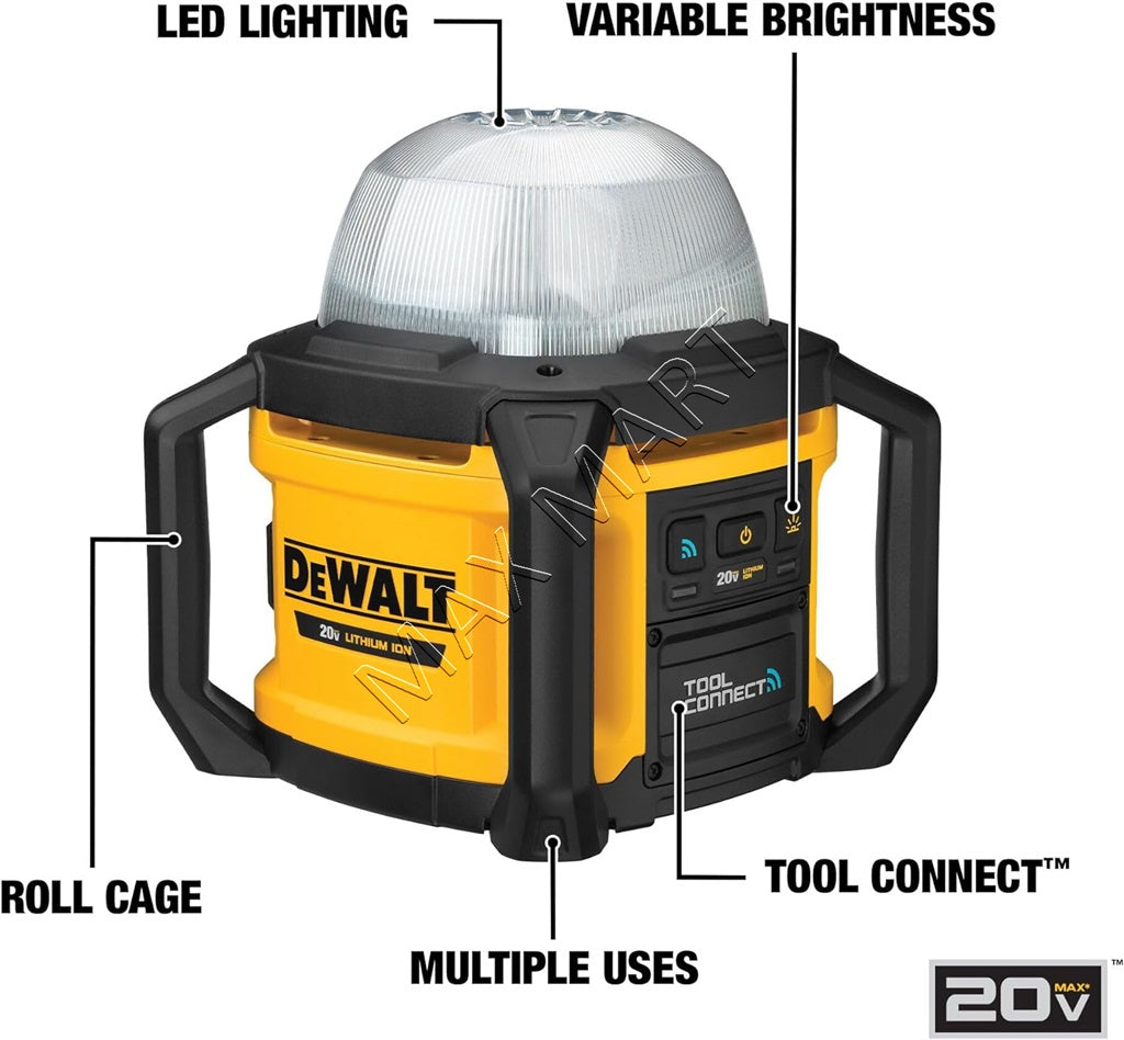 DEWALT 20V MAX 无绳通用 LED 工作灯（仅工具）DCL074 DCL074B