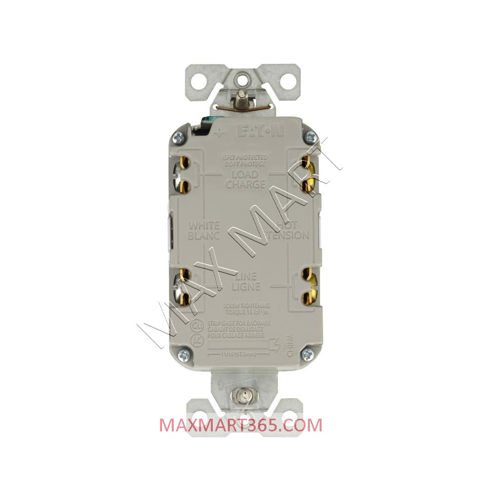 Eaton ETN 15Amp 125V Slim GFCI Tamper-Resistant TR Receptacle Outlet Plug