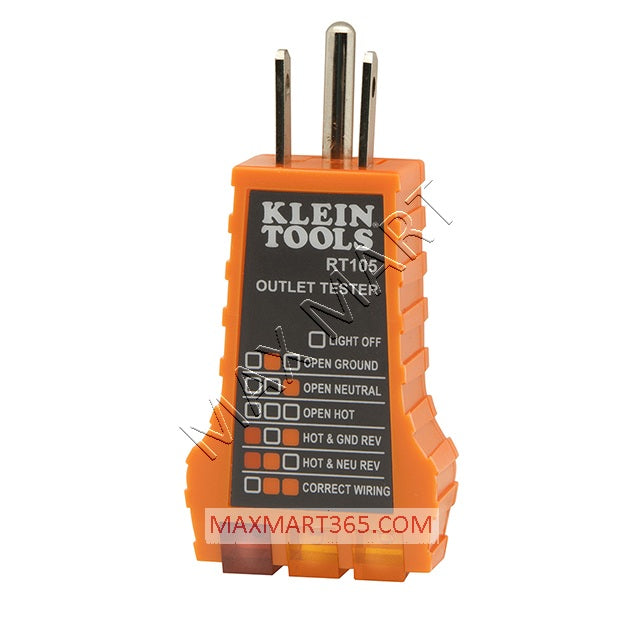 Klein Tools Dual Range Non-Contact Voltage Tester with Receptacle Outlet Tester Tool Set Kit NCVT2PKIT