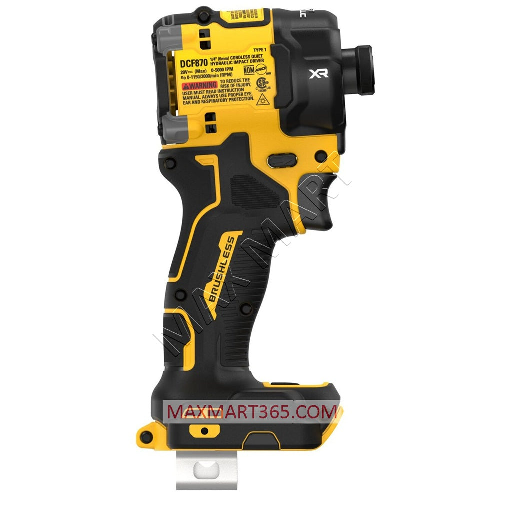 DEWALT 得伟 DCF870B 20V XR 无刷无绳三速 1/4 英寸静音液压冲击起子（仅工具）
