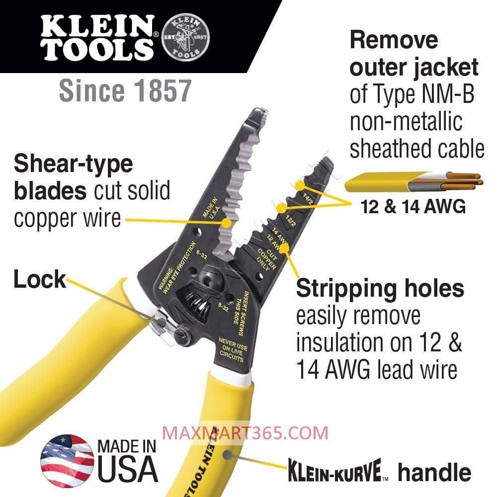 Klein Tools Klein-Kurve Dual NMD-90 Cable Stripper/Cutter K1412CAN