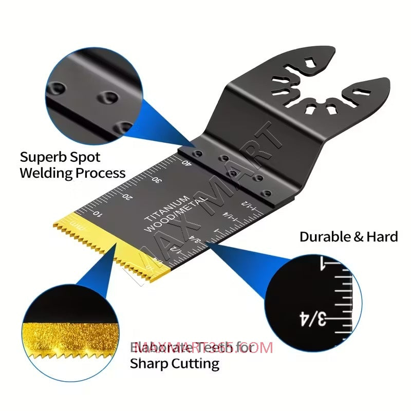Universal Titanium Oscillating Multi-tool Blade for Metal, Wood and Plastic Cutting