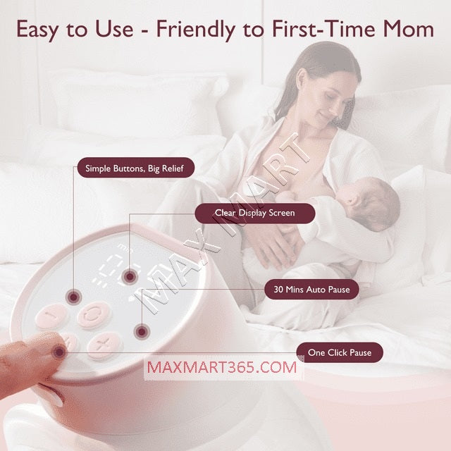 Momcozy S12 Pro-V Pinky Pro Hands Free Breast Pump, Electric Wearable Double Wireless Pump