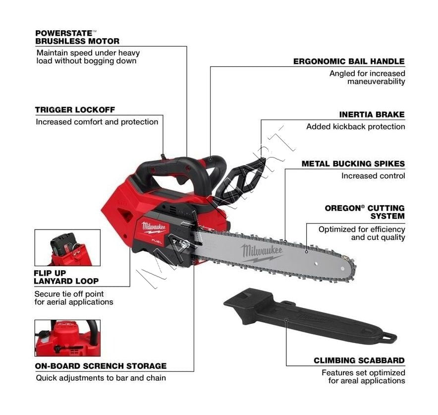 Milwaukee 2826-20T M18 FUEL 14-in Brushless Cordless Top Handle Chainsaw (Tool-Only)