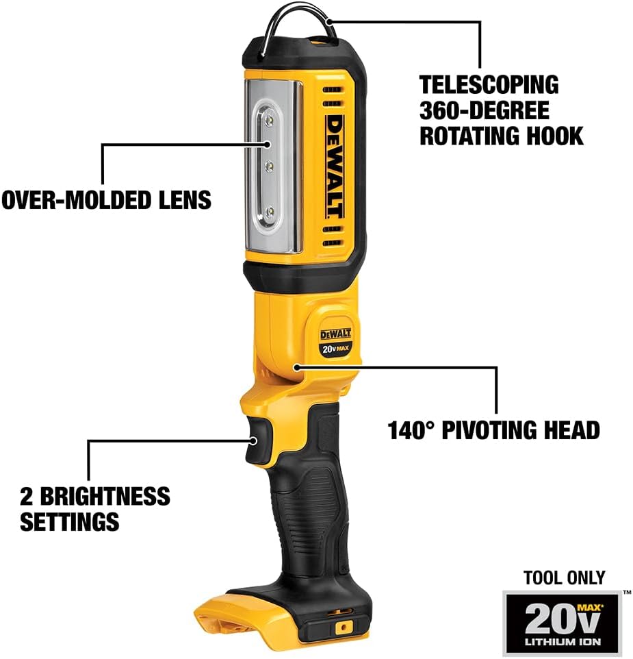 DEWALT DCL050B 20V Cordless LED Hand Held Area Light Worklight