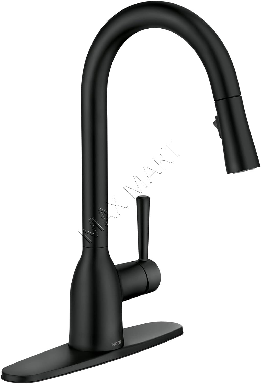 MOEN Adler 87233BL Pull-Down Sprayer Kitchen Faucet with Power Clean and Reflex - Matte Black