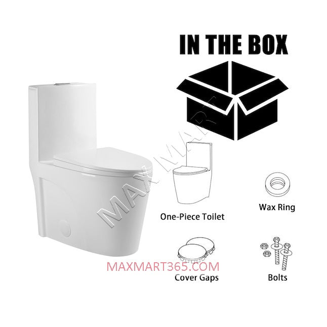 One-Piece Toilet with Soft-Close Seat, CUPC certified, 12-inch Rough-in