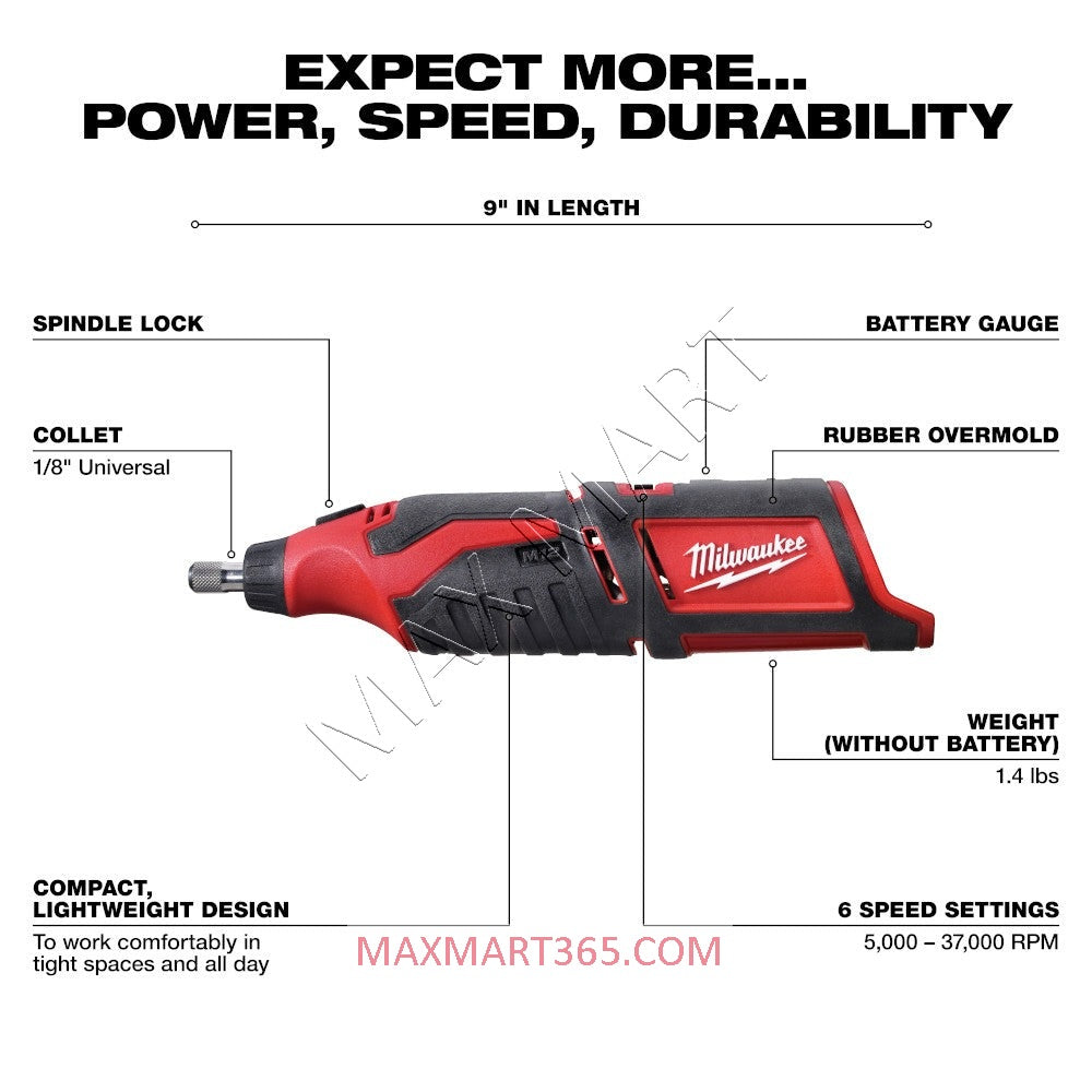 Milwaukee 2460-20 M12 Cordless Rotary Tool (Tool Only)