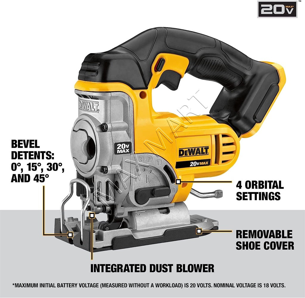 DEWALT 20V MAX 无绳曲线锯 JigSaw DCS331B DCS331（仅工具）