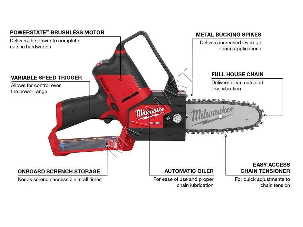 Milwaukee 2527-20 M12 FUEL 6-inch HATCHET Pruning Saw Chainsaw (Tool Only)