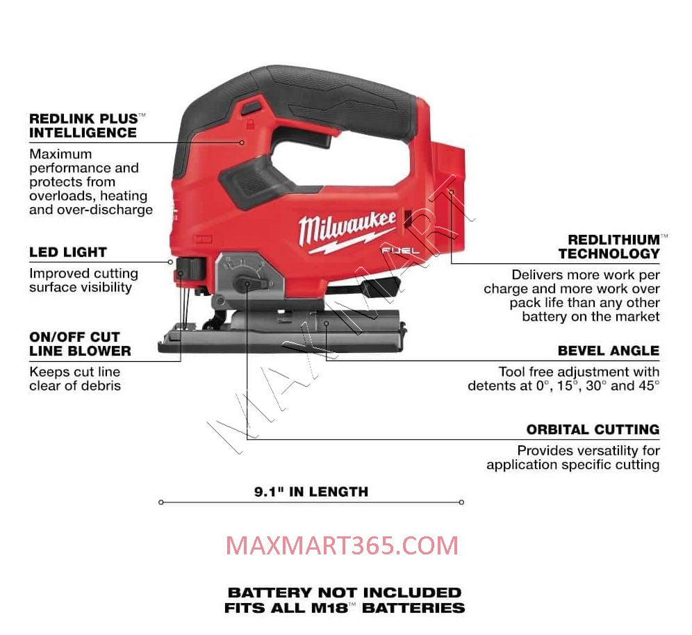 Milwaukee 2737-20 M18 FUEL D-Handle Jig Saw Jigsaw (Tool Only)