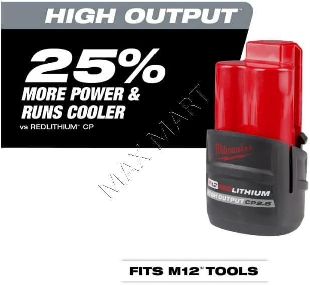 48-11-2425 M12 CP High Output 2.5Ah Battery