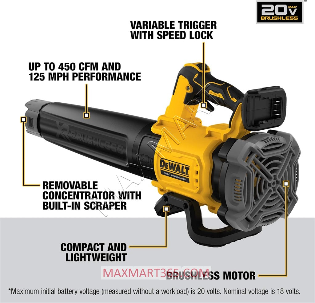 DEWALT 20V XR Handheld Leaf Blower DCBL722 DCBL722B (Tool only)