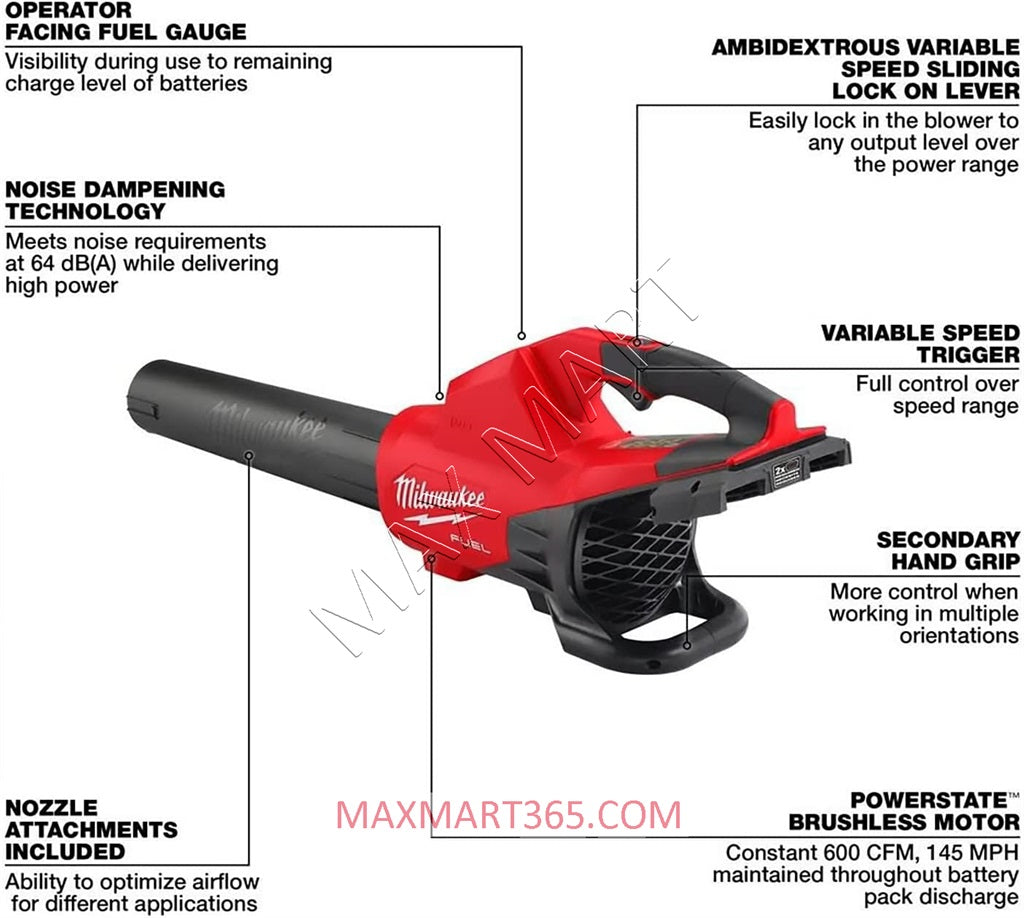 Milwaukee 2824-20 M18 FUEL Brushless Cordless Handheld Blower (Tool Only)