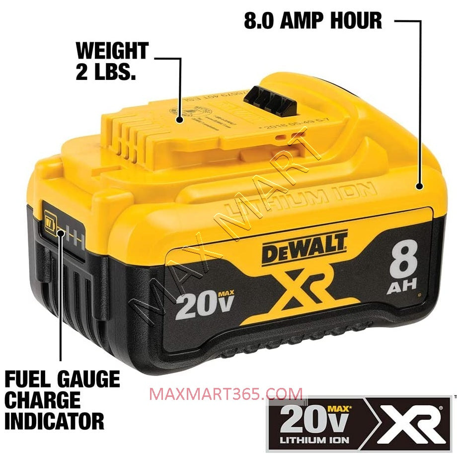 DEWALT 20V 8Ah 8.0Ah Max XR Lithium-Ion Battery DCB208