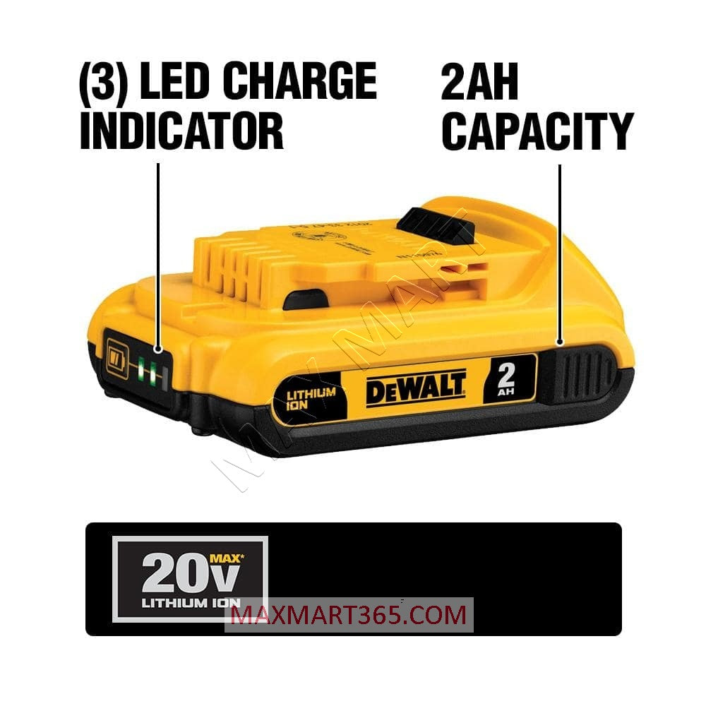 DEWALT 20V 2Ah 2.0Ah Lithium-Ion Compact Battery DCB203