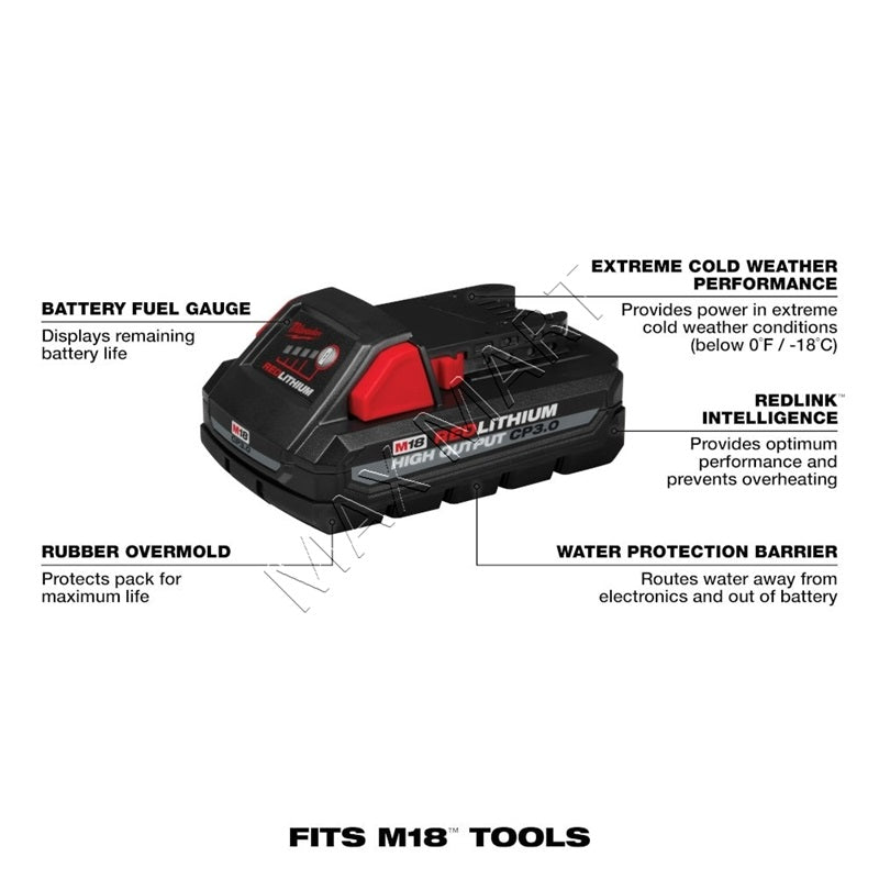 Milwaukee M18 18V Lithium-Ion Compact (CP) HIGH OUTPUT 3.0Ah 3Ah Battery 48-11-1835