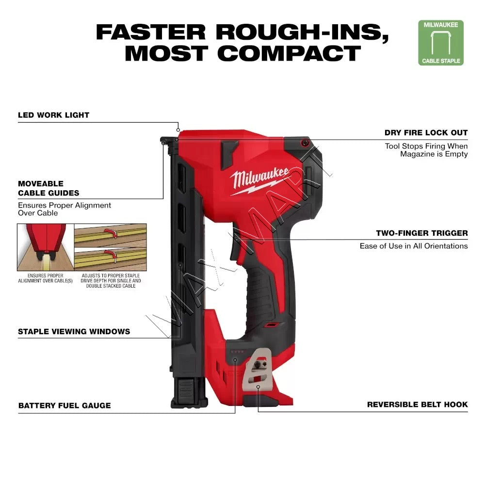 Milwaukee 2448-20 M12 Cordless Cable Stapler (Tool Only)