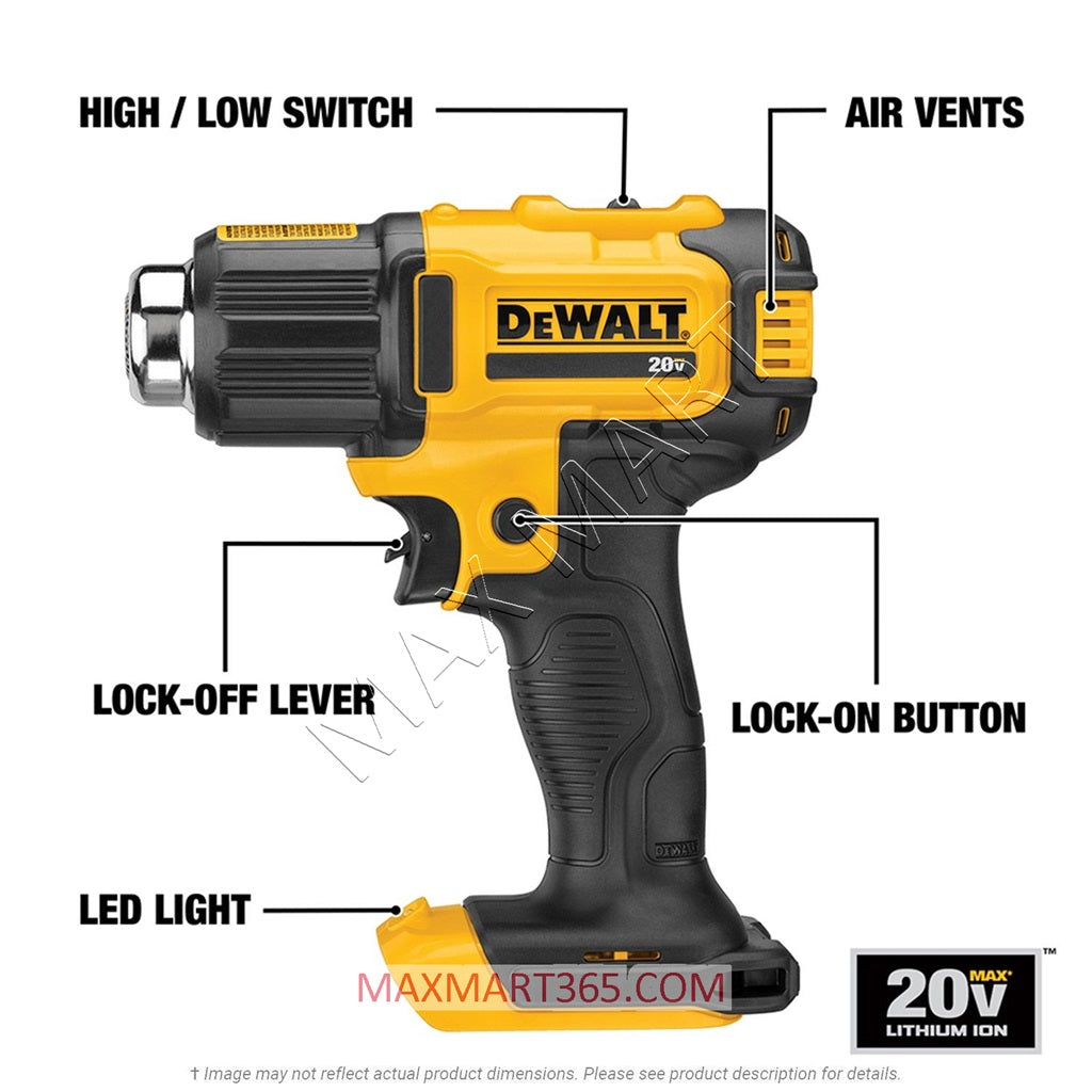 DEWALT DCE530B 20V Cordless Compact Heat Gun (Tool Only)