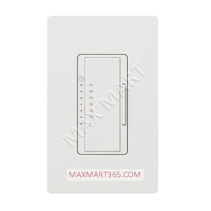 Lutron Maestro 5-Amps 600W Multi-Location/Single Pole 60-Minute Countdown Timer Switch, White MA-T51MNH