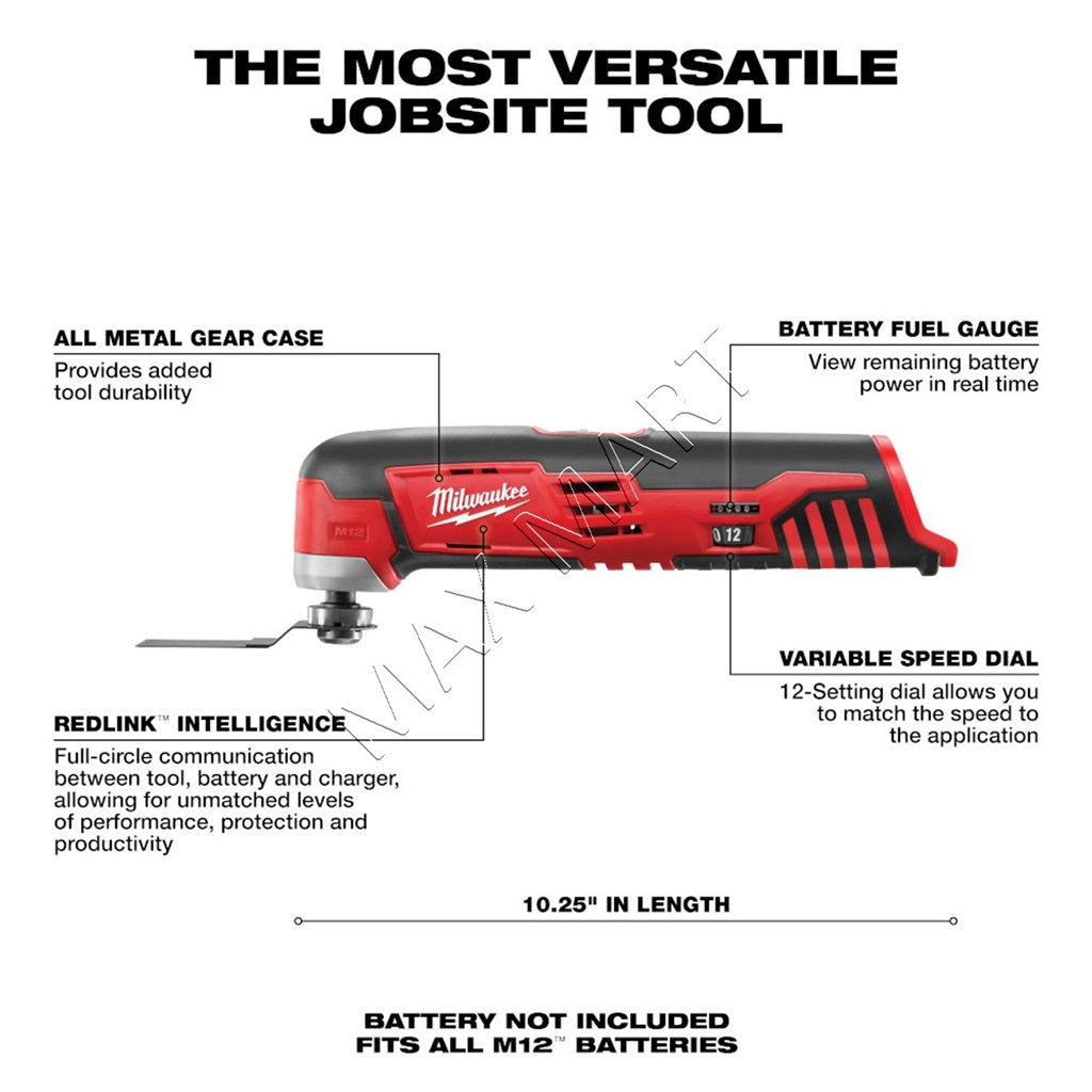 Milwaukee 2426-20 M12 12V Cordless Oscillating Multi-Tool (Tool Only)
