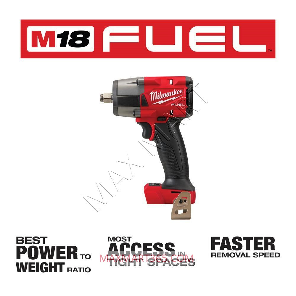 Milwaukee 2962-20 M18 FUEL GEN-2 Mid Torque 1/2-inch Impact Wrench w/ Friction Ring (Tool Only)