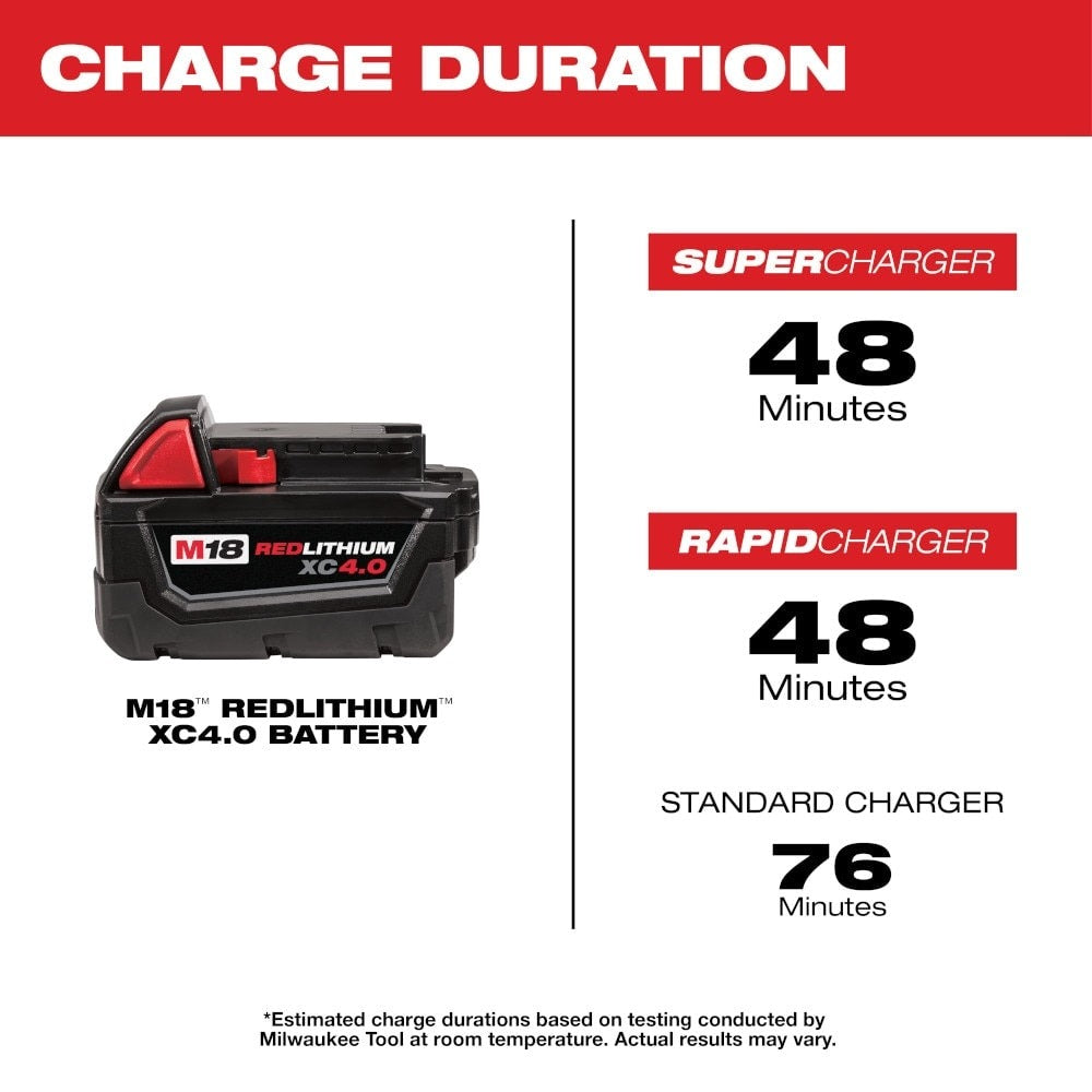 Milwaukee M18 18V Lithium-Ion Extended Capacity (XC) 4Ah 4.0Ah Battery 48-11-1840