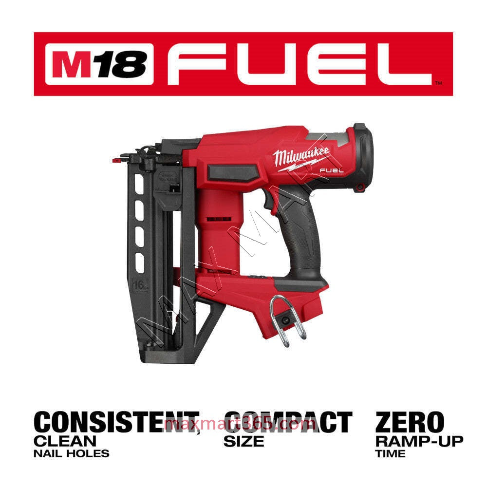 Milwaukee 3020-20 Gen-2 M18 FUEL 2-1/2-inch 16-Gauge 16GA Straight Finish Nailer (Tool Only)