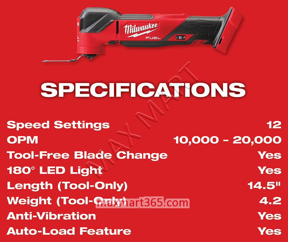 Milwaukee 2836-20 M18 FUEL Brushless Cordless Oscillating Multi-Tool (Tool Only)