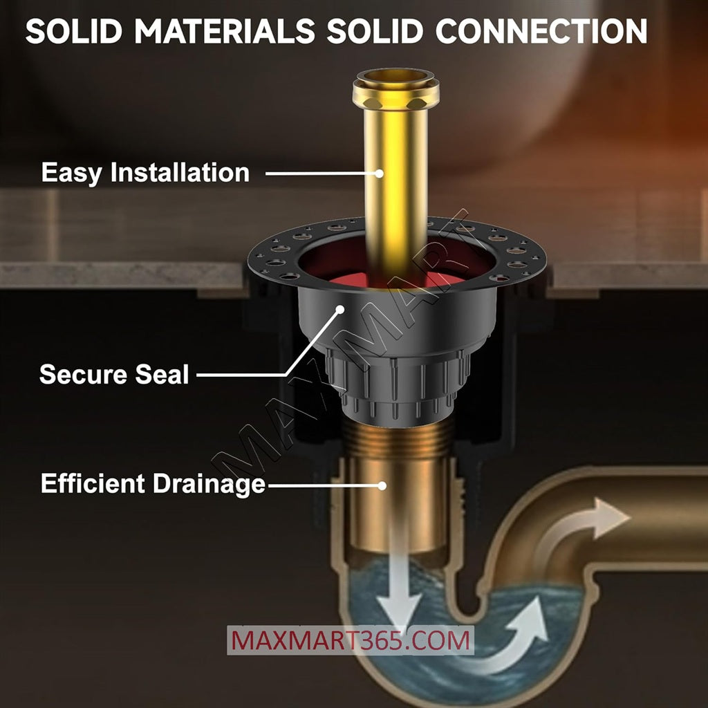 Freestanding Tub Bathtub Drain Rough-in Kit, for Floor Mounted & Copper Bathtub, with Brass Tail Pipe and ABS Adapter
