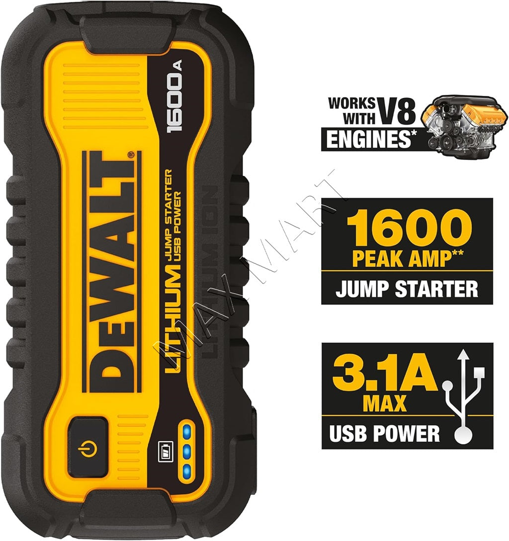 DeWalt DXAELJ16CA DXAELJ16 1600Amp 1600A Jump Starter Battery Booster with USB Power Bank