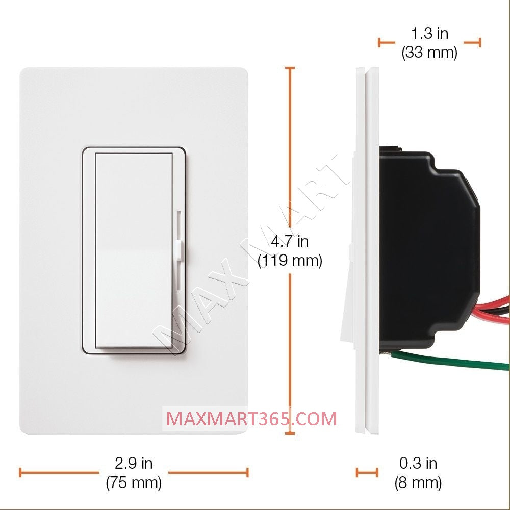 Votatec Slide Dimmer Switch, Single Pole or 3-Way