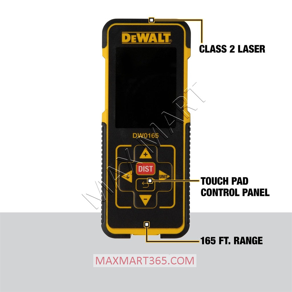 DEWALT 165ft 50m Color Screen Laser Measurer Distance Meter DW0165N