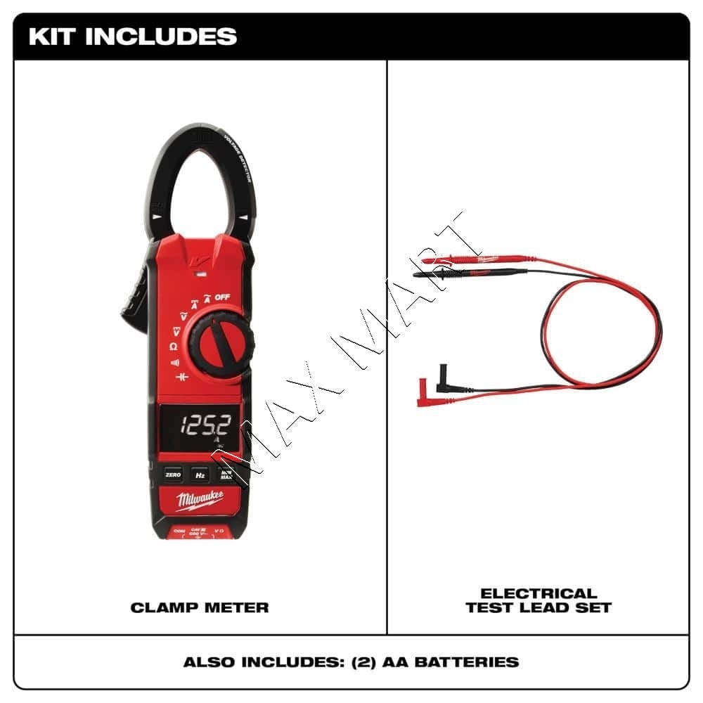 Milwaukee 2237-20 600 Amp 600A 600V AC/DC Digital Clamp Meter